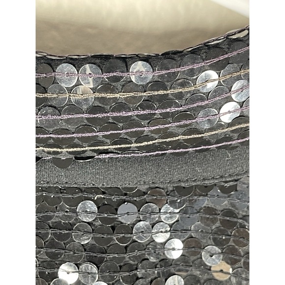 sequin sparkle holiday evening plus size 1X EUC black button up - Picture 9 of 9